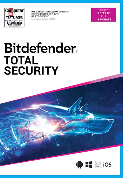 Bitdefender Total Security 2021 (5 Geräte I 18 Monate) (CIAB)