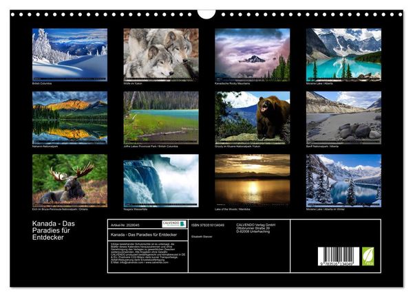 Produktbild: Kanada - Das Paradies f&uuml;r Entdecker (Wandkalender 2026 DIN A3 quer), CALVENDO Monatskalender