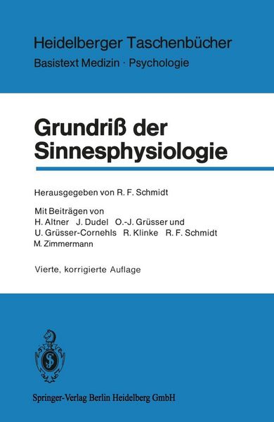 Produktbild: Grundri&szlig; der Sinnesphysiologie