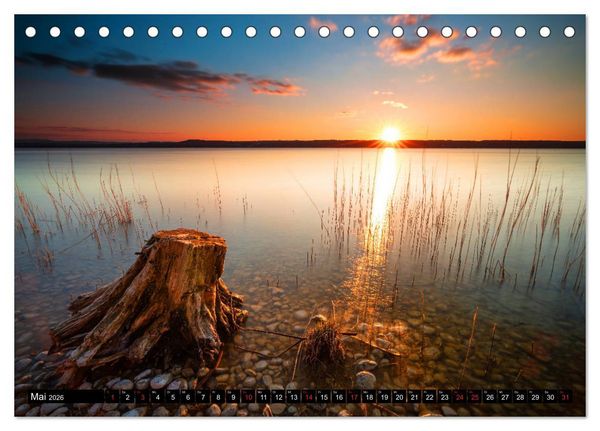 Produktbild: Sch&ouml;ne Seen in Bayern (Tischkalender 2026 DIN A5 quer), CALVENDO Monatskalender