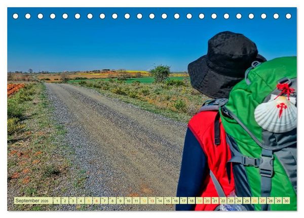 Produktbild: Jakobsweg - pilgern auf dem Camino de Santiago (Tischkalender 2026 DIN A5 quer), CALVENDO Monatskalender