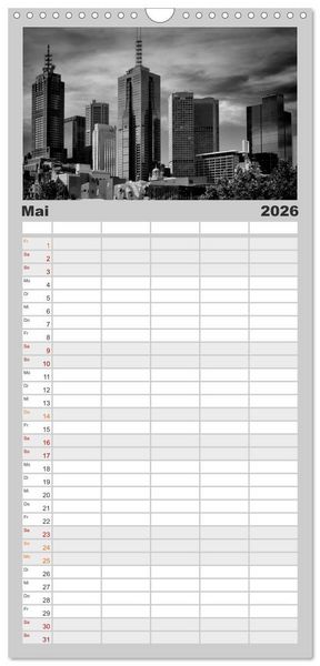 Produktbild: Familienplaner 2026 - AUSTRALIEN Impressionen von Sydney bis Adelaide mit 5 Spalten (Wandkalender, 21 x 45 cm) CALVENDO