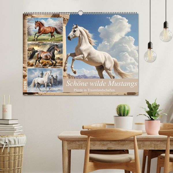 Produktbild: Sch&ouml;ne wilde Mustangs (Wandkalender 2026 DIN A2 quer), CALVENDO Monatskalender