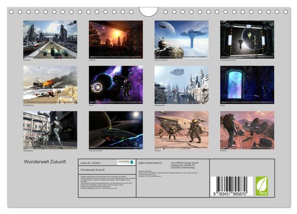 Produktbild: Wunderwelt Zukunft (Wandkalender 2026 DIN A4 quer), CALVENDO Monatskalender