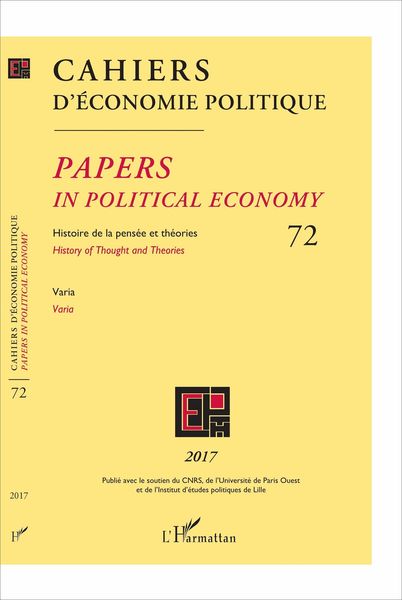 Produktbild: Cahiers d'&eacute;conomie politique