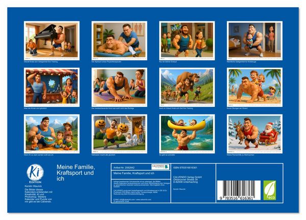 Produktbild: Meine Familie, Kraftsport und ich (Wandkalender 2026 DIN A4 quer), CALVENDO Monatskalender