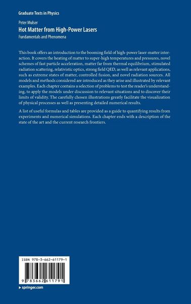 Produktbild: Hot Matter from High-Power Lasers