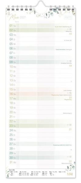 Produktbild: Planer f&uuml;r Zwei kompakt 26/27 Wand-Kalender [Blattgold]