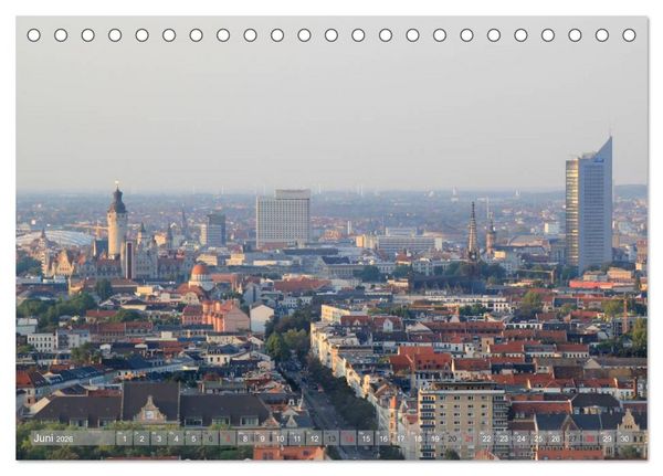 Produktbild: &Uuml;ber den D&auml;chern von Leipzig (Tischkalender 2026 DIN A5 quer), CALVENDO Monatskalender
