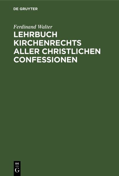 Produktbild: Lehrbuch Kirchenrechts aller christlichen Confessionen