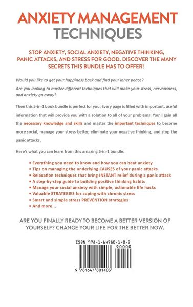 Produktbild: Anxiety Management Techniques 5 Books in 1