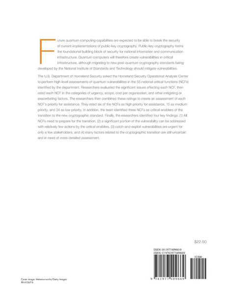 Produktbild: Preparing for Post-Quantum Critical Infrastructure