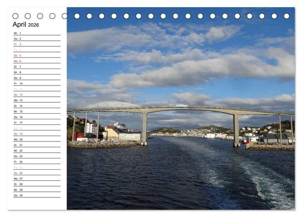 Produktbild: Impressionen von Norwegen entlang der Hurtigruten (Tischkalender 2026 DIN A5 quer), CALVENDO Monatskalender