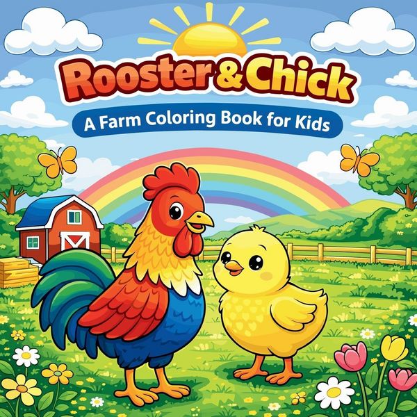 Produktbild: Rooster & Chick A Farm Coloring Book for Kids