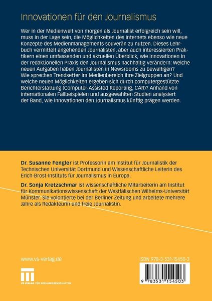 Produktbild: Innovationen f&uuml;r den Journalismus