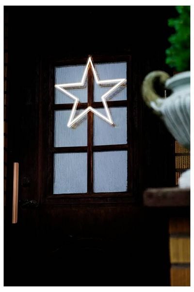 Produktbild: Konstsmide 2108-103 LED-Weihnachtsstern Stern Warmwei&szlig; LED Klar, Transparent