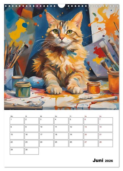 Produktbild: Katzenmagie (Wandkalender 2026 DIN A3 hoch), CALVENDO Monatskalender