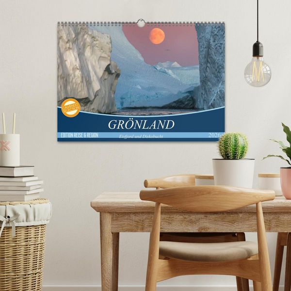 Produktbild: GR&Ouml;NLAND Eisfjord und Diskobucht (Wandkalender 2026 DIN A3 quer), CALVENDO Monatskalender