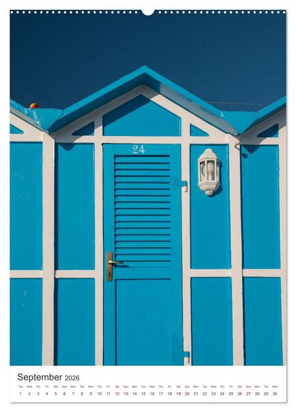 Produktbild: Rimini beach Umbrellas and cabins (High Quality Premium Wall Calendar 2026 DIN A2 portrait),CALVENDO 12 Month Wall Calendar