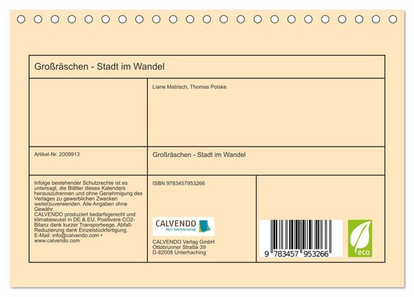 Produktbild: Gro&szlig;r&auml;schen - Stadt im Wandel (Tischkalender 2026 DIN A5 quer), CALVENDO Monatskalender