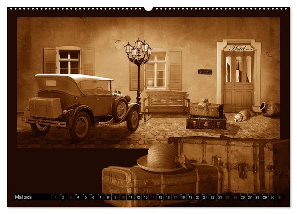 Produktbild: Nostalgie in Sepia (Wandkalender 2026 DIN A2 quer), CALVENDO Monatskalender
