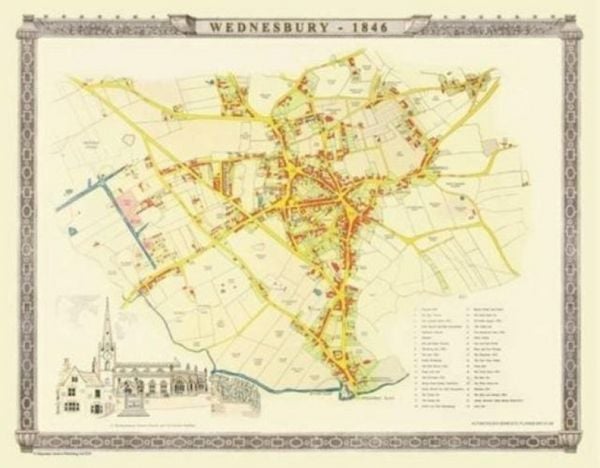 Produktbild: Old Map of Wednesbury 1846