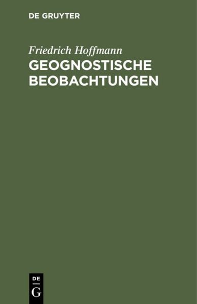 Produktbild: Geognostische Beobachtungen