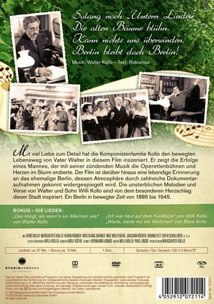 Produktbild: Solang noch untern Linden - Das melodienspr&uuml;hende Leben Walter Kollos