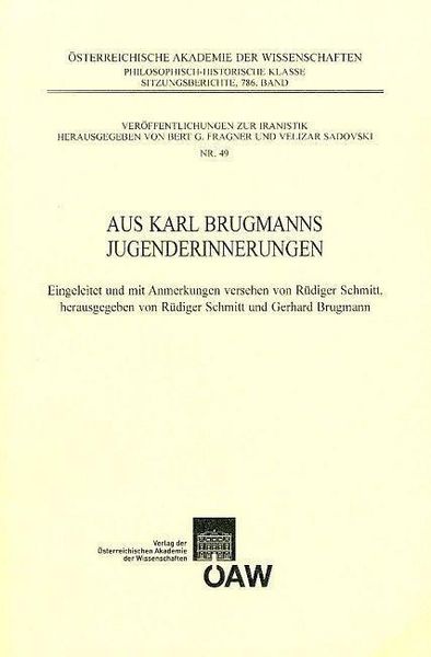 Produktbild: Aus Karl Brugmanns Jugenderinnerungen