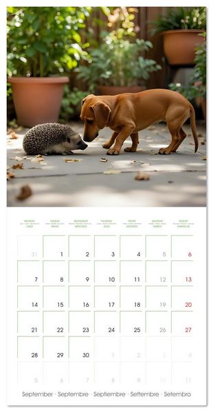 Produktbild: Dachshunds - lovely little dogs (Wall Calendar 2026 12 &times; 12 Inch) CALVENDO 12 Month Wall Calendar