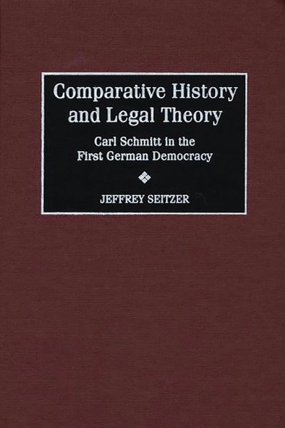 Produktbild: Comparative History and Legal Theory