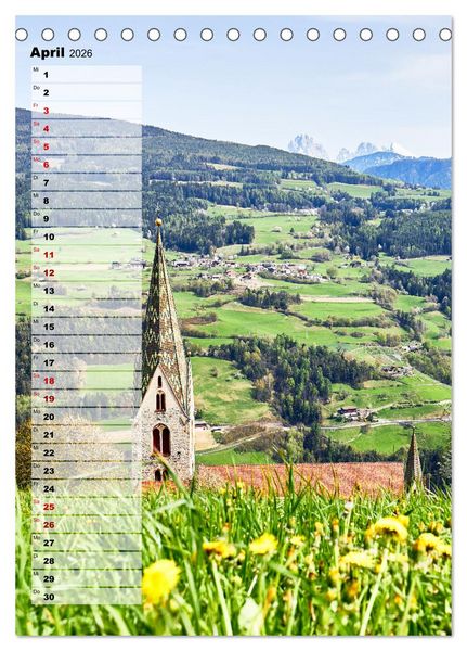Produktbild: S&uuml;d-Tirol Terminplaner (Tischkalender 2026 DIN A5 hoch), CALVENDO Monatskalender