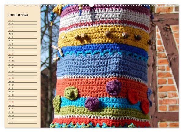 Produktbild: Urban Knitting L&uuml;neburg (hochwertiger Premium Wandkalender 2026 DIN A2 quer), Kunstdruck in Hochglanz