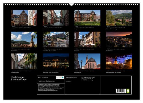 Produktbild: Heidelberger Stadtansichten (Wandkalender 2026 DIN A2 quer), CALVENDO Monatskalender