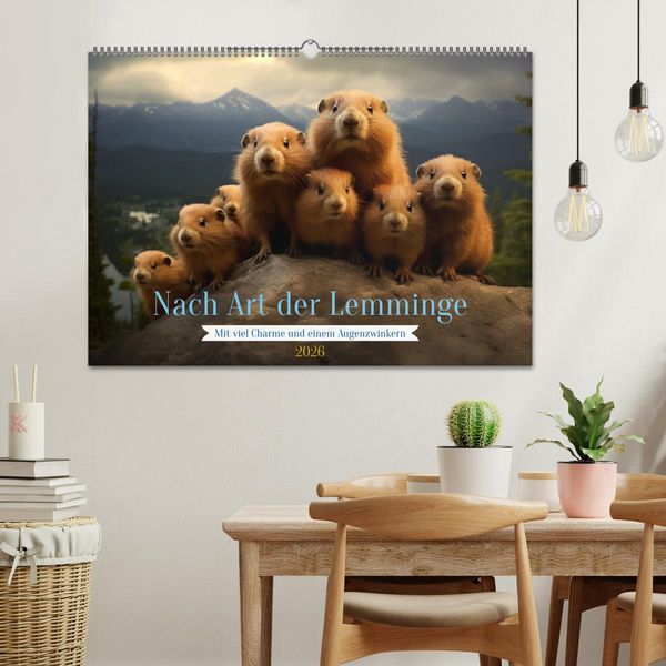 Produktbild: Nach Art der Lemminge (Wandkalender 2026 DIN A2 quer), CALVENDO Monatskalender