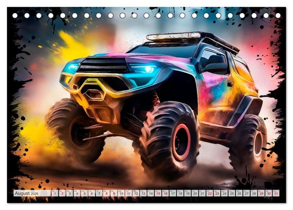 Produktbild: OFF-ROAD CARS Amazing AI-generated vehicles (Desk Calendar 2026 DIN A5 landscape), CALVENDO 12 Month DeskCalendar
