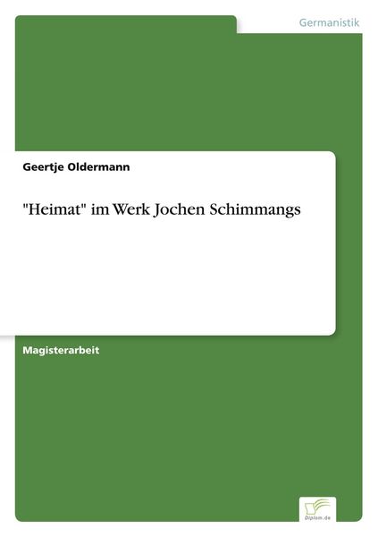Produktbild: "Heimat" im Werk Jochen Schimmangs