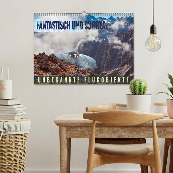 Produktbild: Fantastisch und surreal - unbekannte Flugobjekte (Wandkalender 2026 DIN A3 quer), CALVENDO Monatskalender