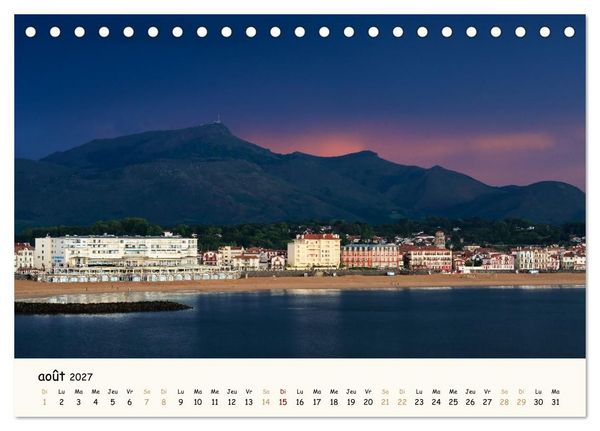 Produktbild: Entre monts et vagues - Une ann&eacute;e au Pays Basque (Calendrier de bureau 2027 DIN A5 vertical), CALVENDO calendrier mensuel