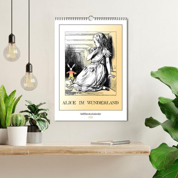 Produktbild: Alice im Wunderland - Weltliteraturkalender (Wandkalender 2026 DIN A3 hoch), CALVENDO Monatskalender
