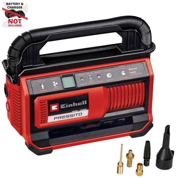 Einhell 4020430 Akku-Kompressor PRESSITO 18/25 Power X-Change 11 bar Digitales Display