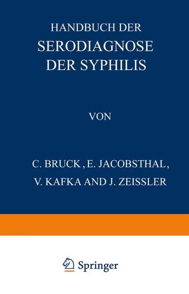 Produktbild: Handbuch der Serodiagnose der Syphilis