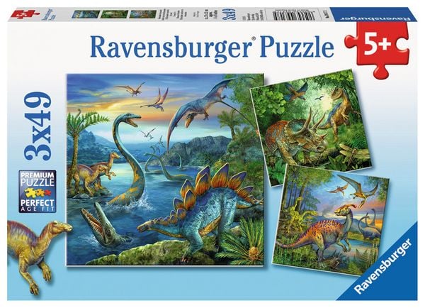 Produktbild: Puzzle Ravensburger Faszination Dinosaurier 3 X 49 Teile