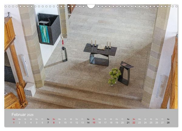 Produktbild: Backnang - Panoramablicke in die Stiftskirche (Wandkalender 2026 DIN A3 quer), CALVENDO Monatskalender