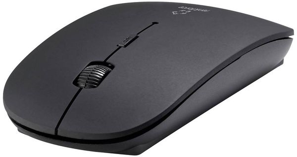Produktbild: Renkforce RF-KMC-410 Kabellos Tastatur, Maus-Set Deutsch, QWERTZ Schwarz
