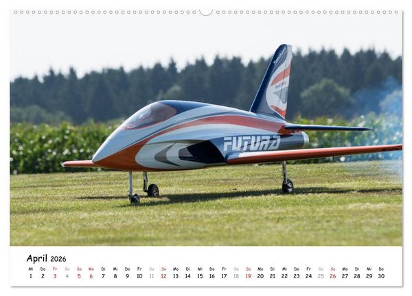Produktbild: Tollk&uuml;hne Helden der Fliegerei - Modellflugzeuge in Aktion (hochwertiger Premium Wandkalender 2026 DIN A2 quer), Kunstdruck in Hochglanz