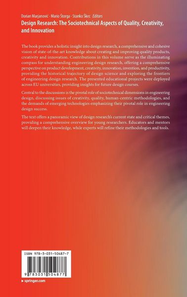 Produktbild: Design Research: The Sociotechnical Aspects of Quality, Creativity, and Innovation