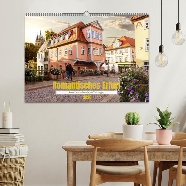 Produktbild: Romantisches Erfurt - Reise durch das sch&ouml;ne Th&uuml;ringen (Wandkalender 2026 DIN A2 quer), CALVENDO Monatskalender