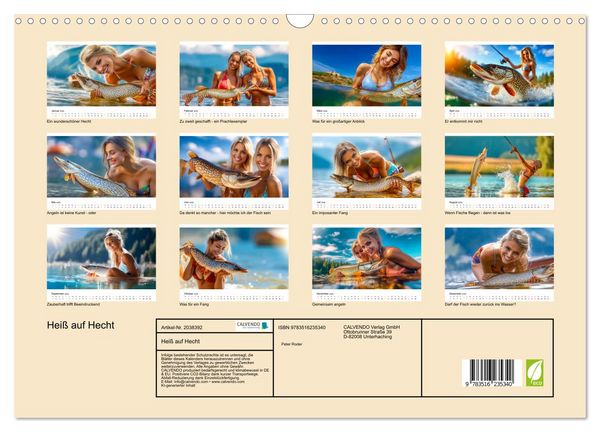 Produktbild: Hei&szlig; auf Hecht (Wandkalender 2026 DIN A3 quer), CALVENDO Monatskalender
