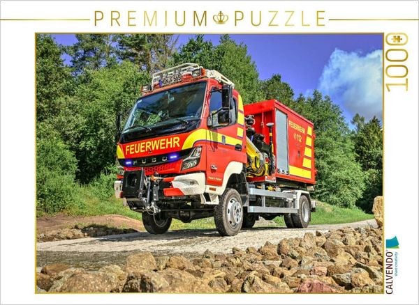 CALVENDO Puzzle WLF / Mitsubishi Fuso Canter 6C18 / Feuerwehr Meiningen | 1000 Teile Lege-Größe 64x48cm Foto-Puzzle für glückliche Stunden